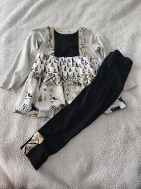 Ricrac & Ruffles 2 piece winter NYE set Size 4T